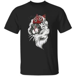 Princess Mononoke Black And White Fanart T Shirt -Ghibli Shop redirect12132021041233 2 1