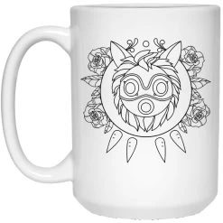 Princess Mononoke Mask In Black And White Mug -Ghibli Shop redirect12162020031200 1