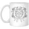 Princess Mononoke Mask In Black And White Mug -Ghibli Shop redirect12162020031200