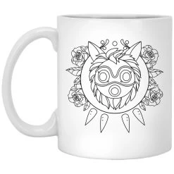 Princess Mononoke Mask In Black And White Mug -Ghibli Shop redirect12162020031200 2