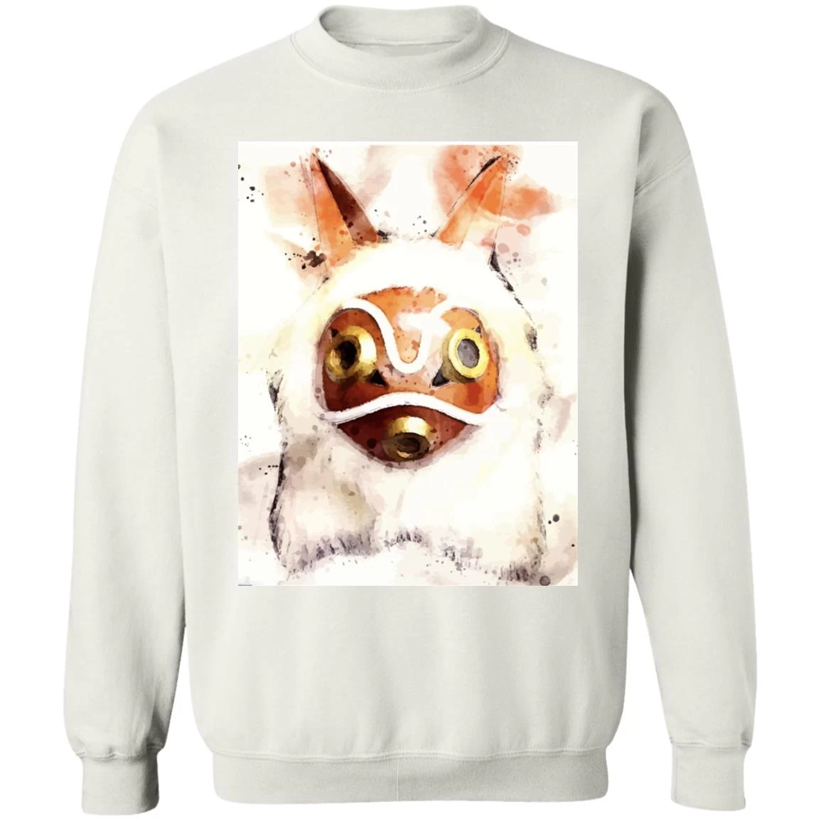 Princess Mononoke Mask Watercoloured Classic Sweatshirt 12 Princess Mononoke Mask Watercoloured Classic Sweatshirt - Image 10