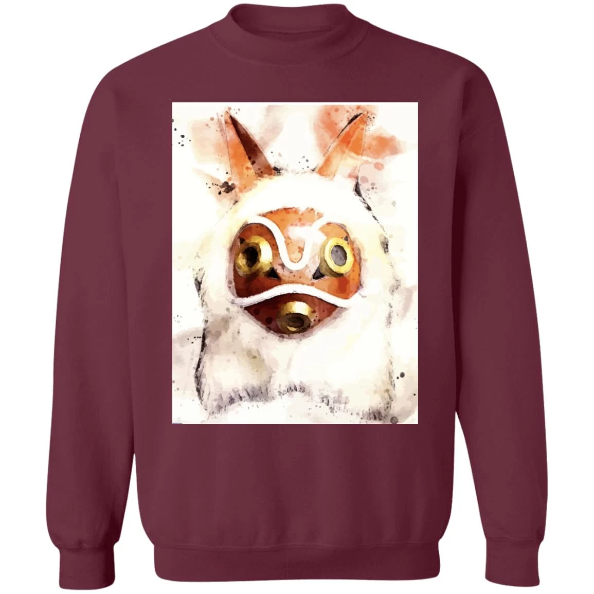 Princess Mononoke Mask Watercoloured Classic Sweatshirt 14 Princess Mononoke Mask Watercoloured Classic Sweatshirt - Image 12