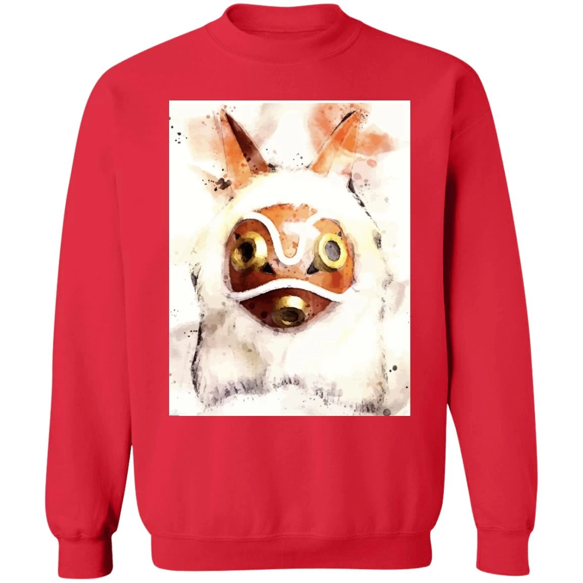 Princess Mononoke Mask Watercoloured Classic Sweatshirt 16 Princess Mononoke Mask Watercoloured Classic Sweatshirt - Image 14
