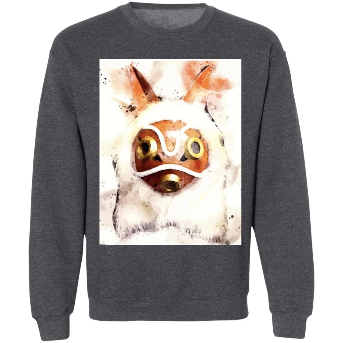 Princess Mononoke Mask Watercoloured Classic Sweatshirt 17 Princess Mononoke Mask Watercoloured Classic Sweatshirt - Image 15