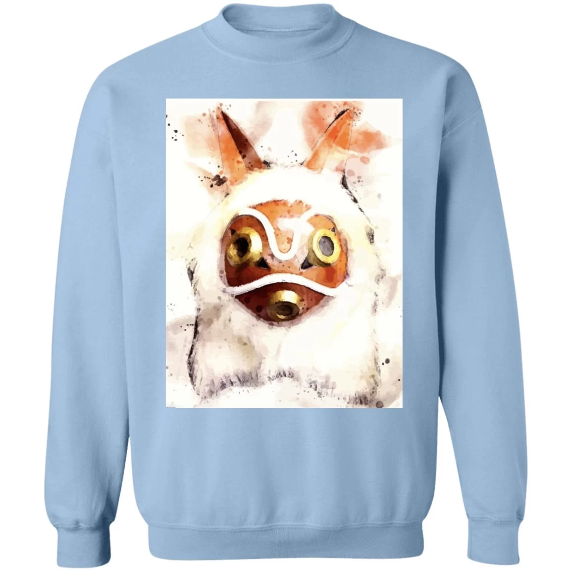 Princess Mononoke Mask Watercoloured Classic Sweatshirt 9 Princess Mononoke Mask Watercoloured Classic Sweatshirt - Image 7