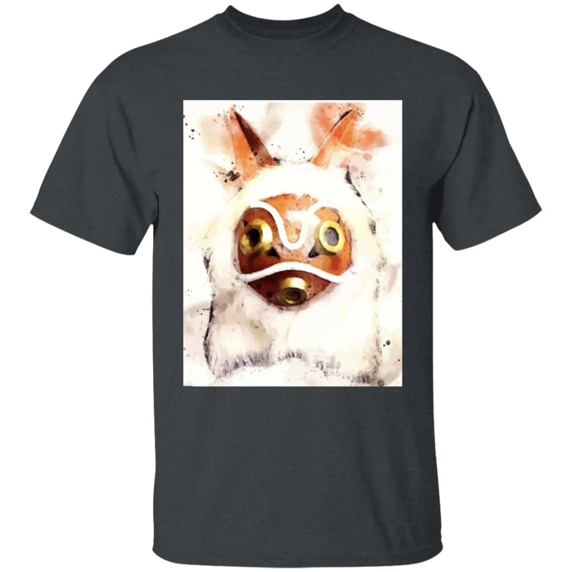 Princess Mononoke Mask Watercoloured Classic T Shirt 14 Princess Mononoke Mask Watercoloured Classic T Shirt - Image 12
