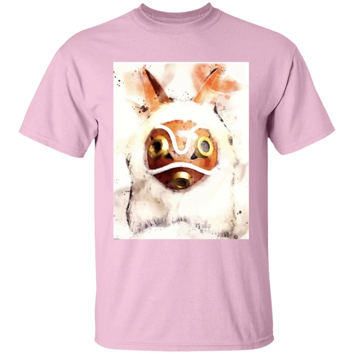 Princess Mononoke Mask Watercoloured Classic T Shirt 6 Princess Mononoke Mask Watercoloured Classic T Shirt - Image 4
