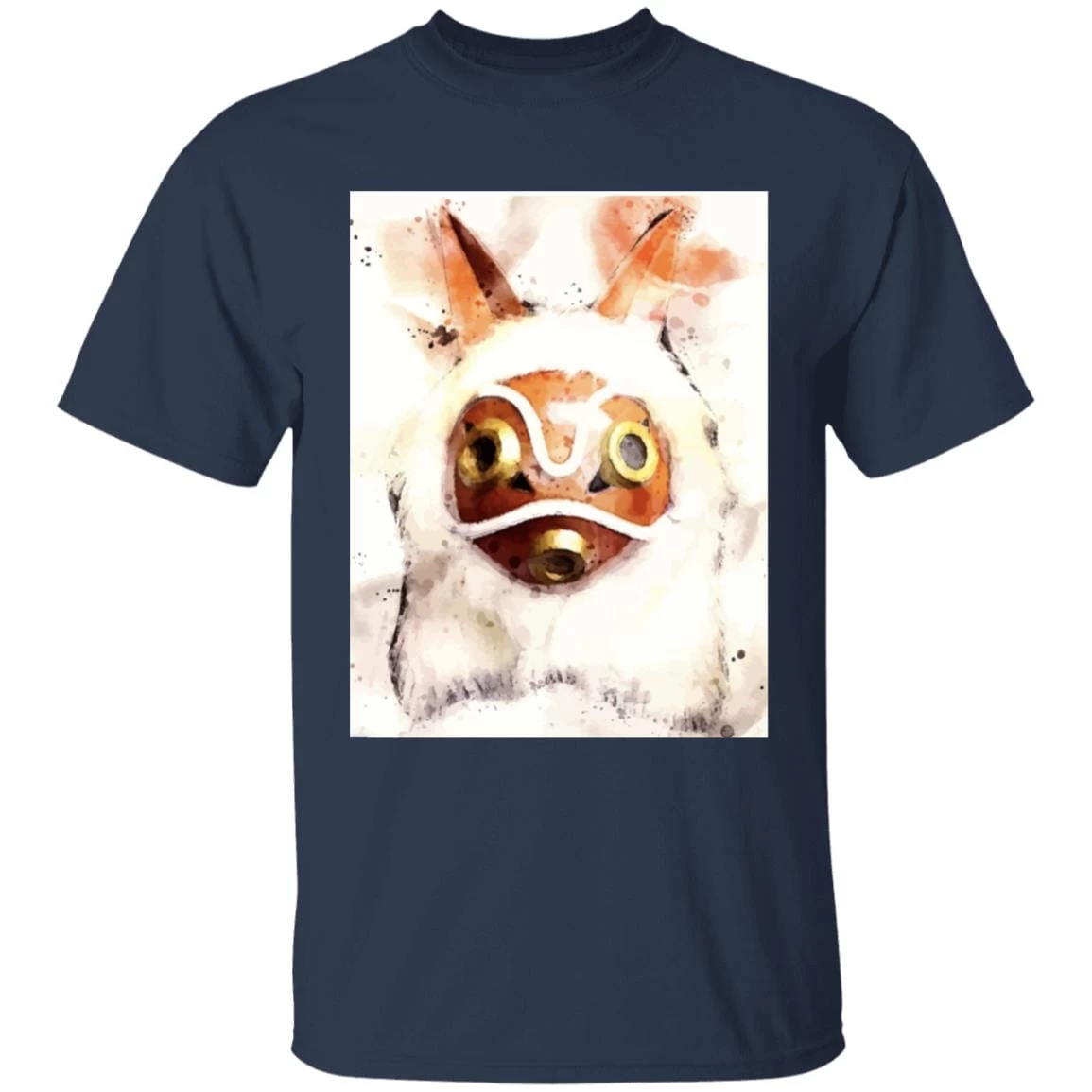 Princess Mononoke Mask Watercoloured Classic T Shirt 8 Princess Mononoke Mask Watercoloured Classic T Shirt - Image 6
