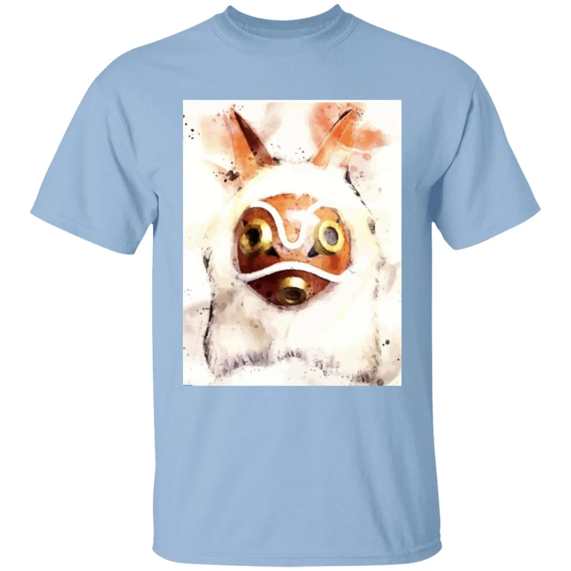 Princess Mononoke Mask Watercoloured Classic T Shirt 11 Princess Mononoke Mask Watercoloured Classic T Shirt - Image 9