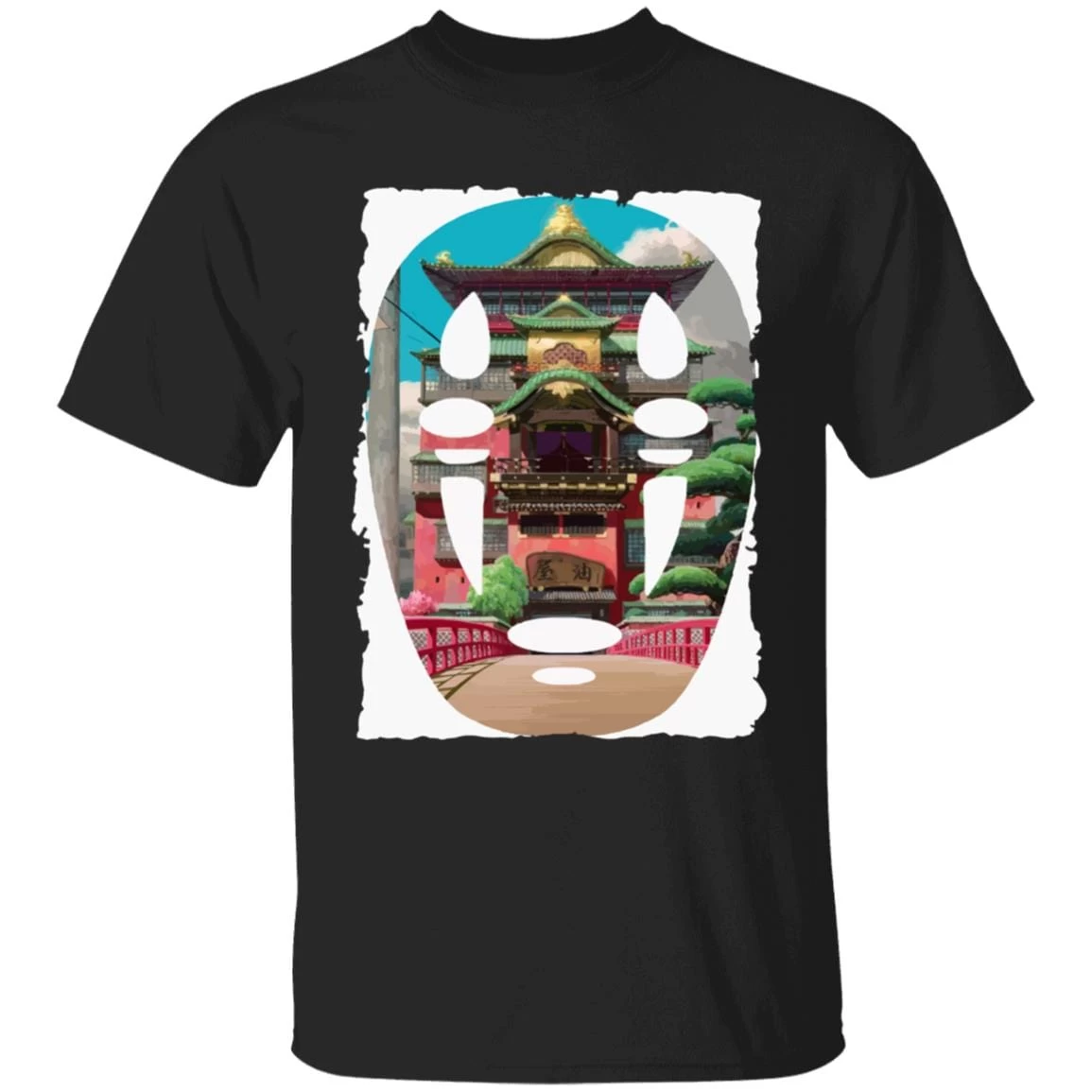 Spirited Away – The Bathhouse Ft. No Face T Shirt 4 Spirited Away – The Bathhouse Ft. No Face T Shirt - Image 2