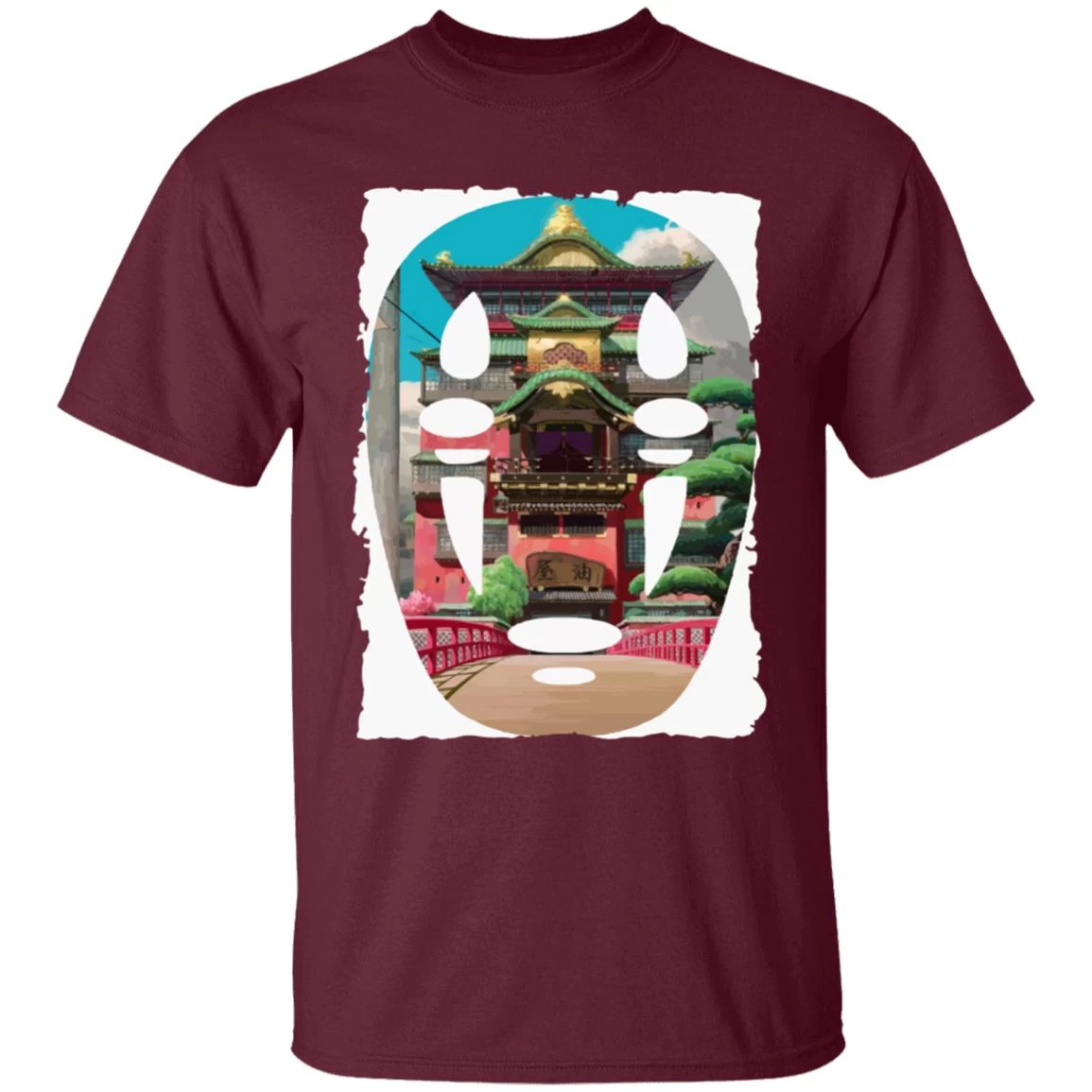 Spirited Away – The Bathhouse Ft. No Face T Shirt 16 Spirited Away – The Bathhouse Ft. No Face T Shirt - Image 14