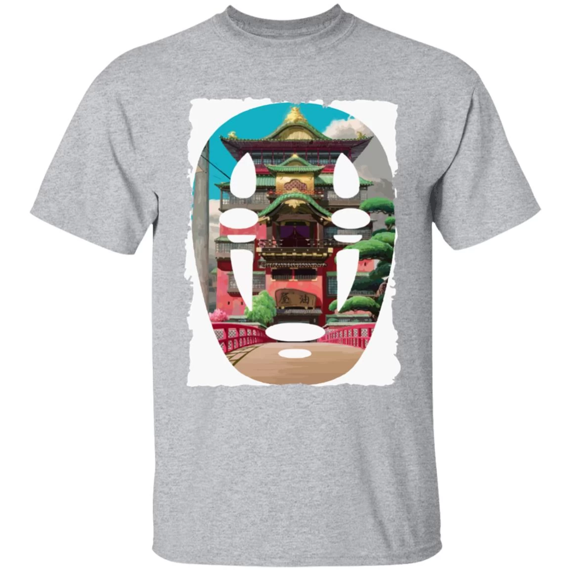 Spirited Away – The Bathhouse Ft. No Face T Shirt 19 Spirited Away – The Bathhouse Ft. No Face T Shirt - Image 17