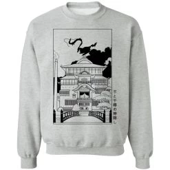 Spirited Away Bathhouse Illustrated Graphic Sweatshirt -Ghibli Shop redirect12212020121224