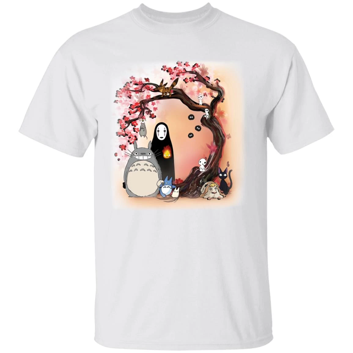 Totoro And Ghibli Friends Under The Sakura T Shirt 12 Totoro And Ghibli Friends Under The Sakura T Shirt - Image 10