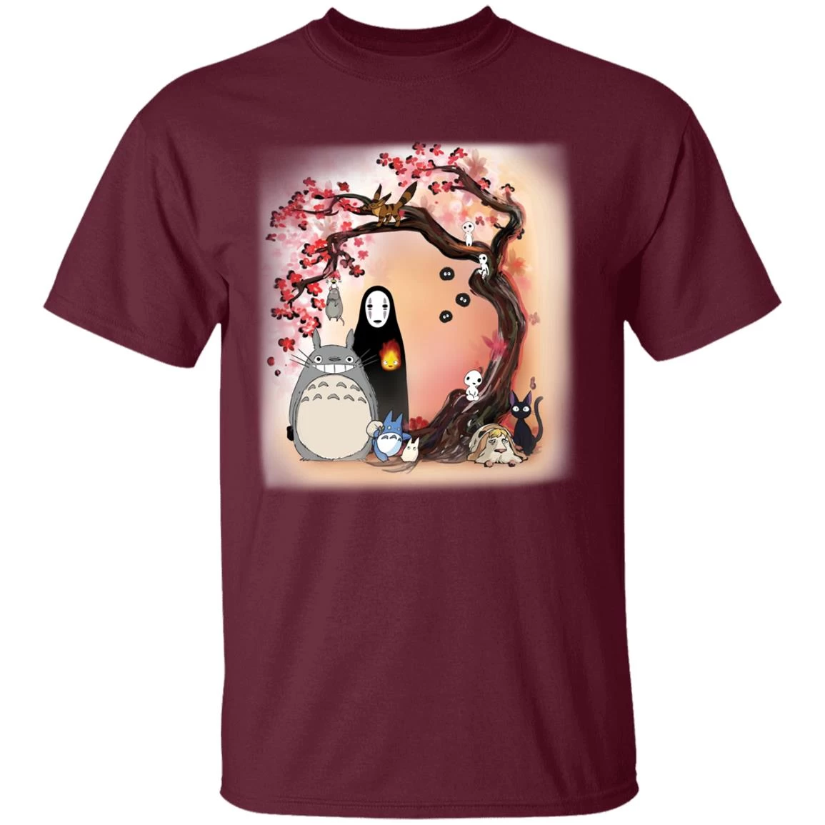 Totoro And Ghibli Friends Under The Sakura T Shirt 7 Totoro And Ghibli Friends Under The Sakura T Shirt - Image 5