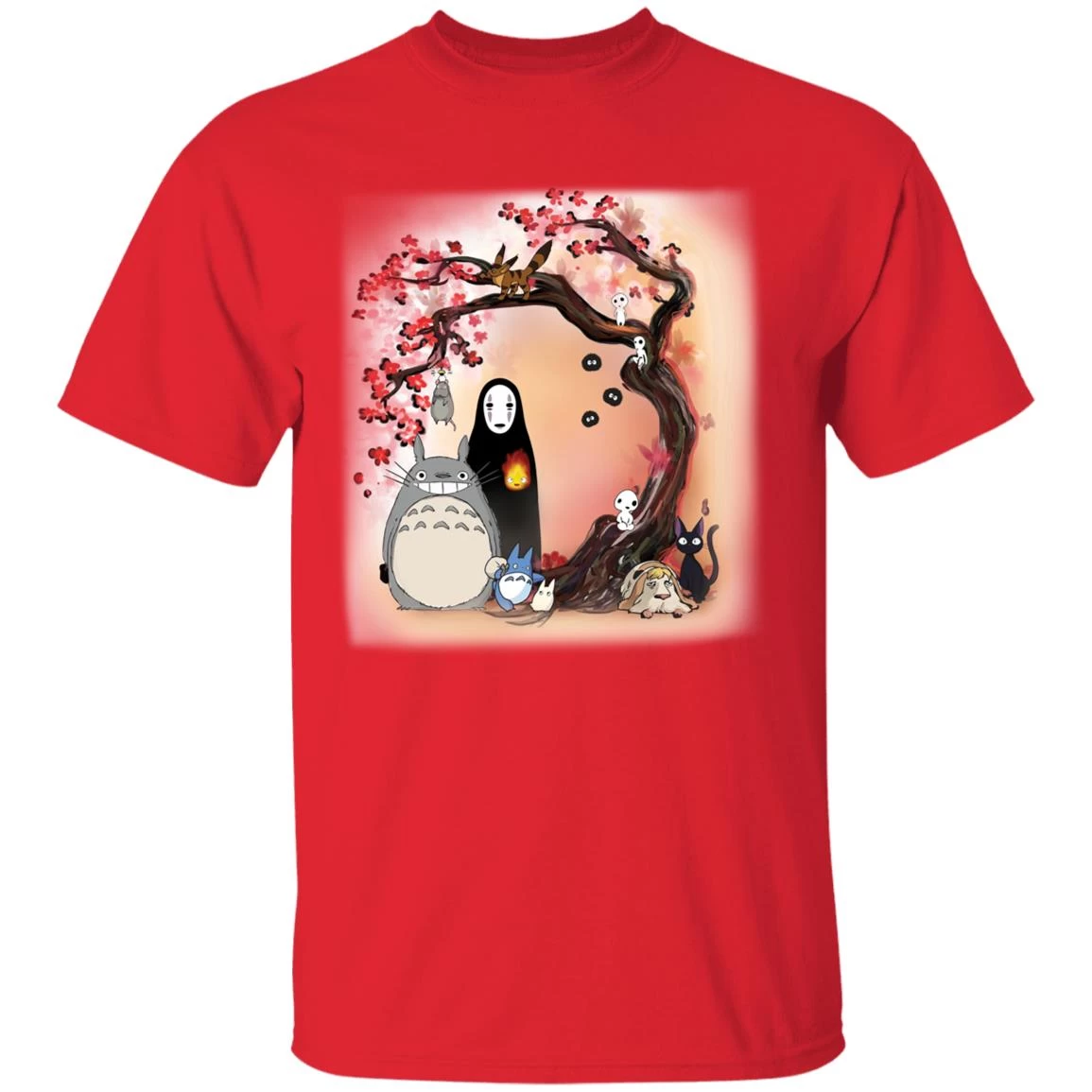 Totoro And Ghibli Friends Under The Sakura T Shirt 18 Totoro And Ghibli Friends Under The Sakura T Shirt - Image 16