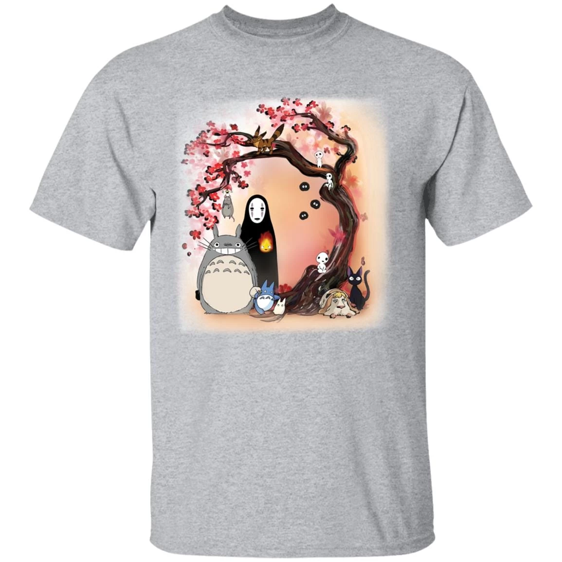 Totoro And Ghibli Friends Under The Sakura T Shirt 10 Totoro And Ghibli Friends Under The Sakura T Shirt - Image 8