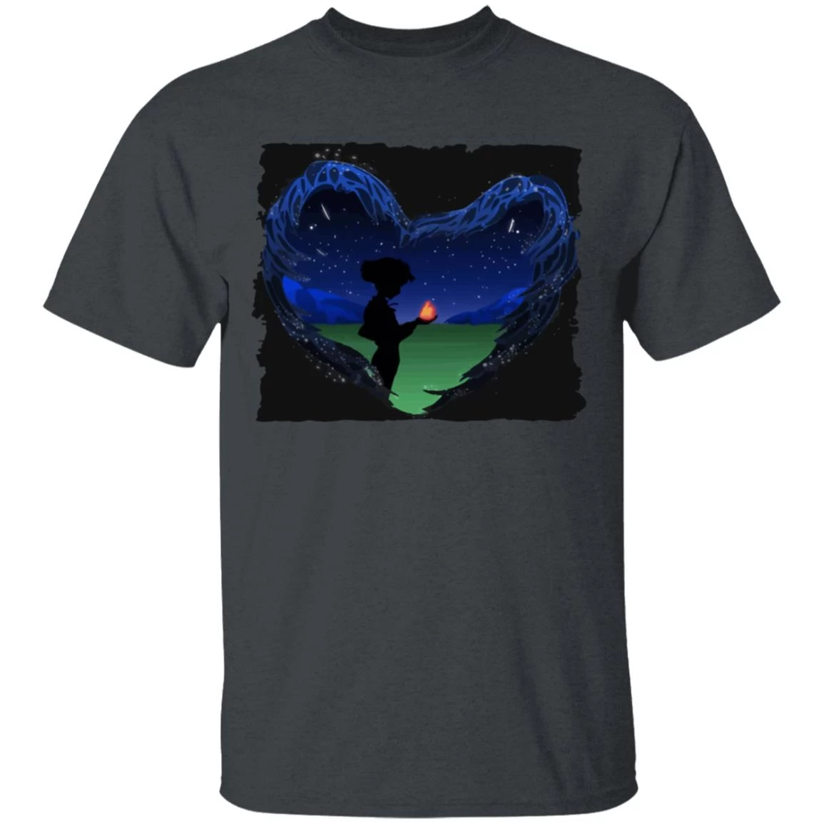 Howl’s Moving Castle – Howl Meets Calcifer Classic T Shirt 14 Howl’s Moving Castle – Howl Meets Calcifer Classic T Shirt - Image 12