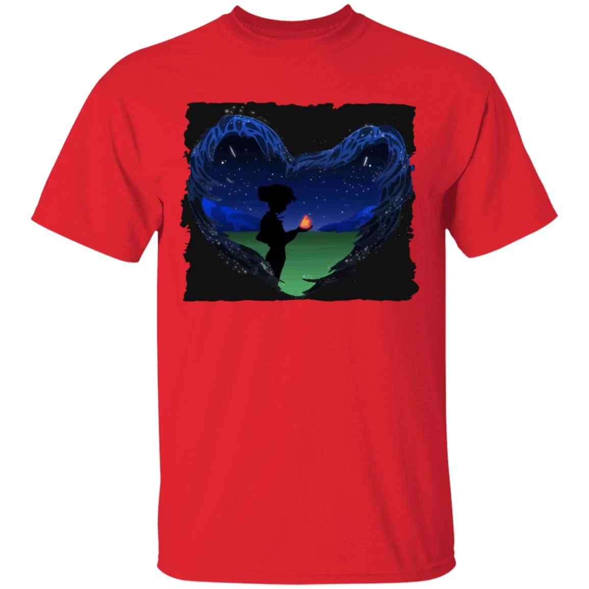 Howl’s Moving Castle – Howl Meets Calcifer Classic T Shirt 18 Howl’s Moving Castle – Howl Meets Calcifer Classic T Shirt - Image 16