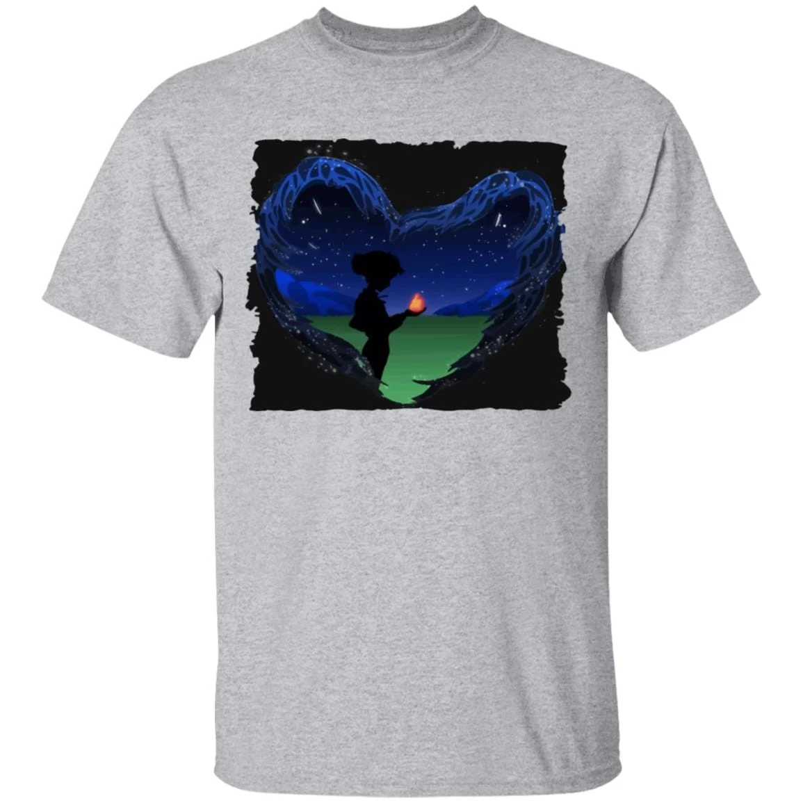 Howl’s Moving Castle – Howl Meets Calcifer Classic T Shirt 10 Howl’s Moving Castle – Howl Meets Calcifer Classic T Shirt - Image 8