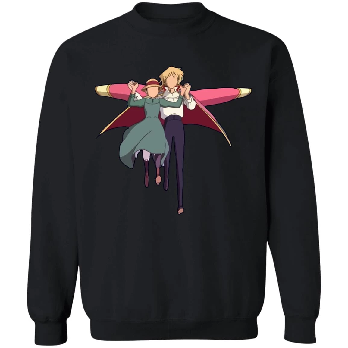 Howl’s Moving Castle – Howl And Sophie Running Classic Sweatshirt 4 Howl’s Moving Castle – Howl And Sophie Running Classic Sweatshirt - Image 2