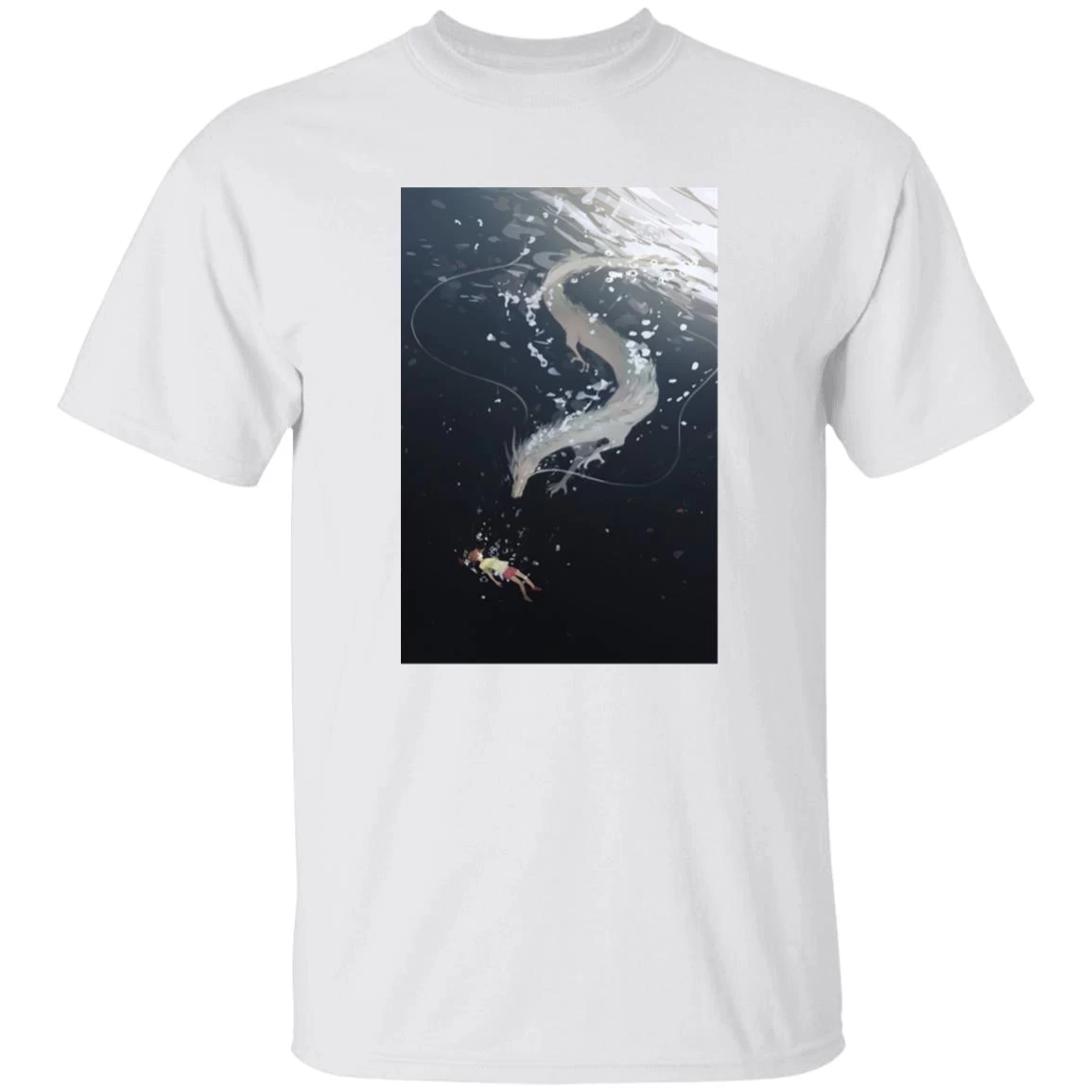 Spirited Away Haku And Chihiro Under Water Fanart T Shirt 4 Spirited Away Haku And Chihiro Under Water Fanart T Shirt - Image 2