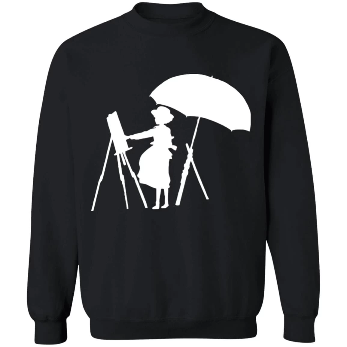 The Wind Rises Cutout Black & White Sweatshirt 5 The Wind Rises Cutout Black & White Sweatshirt - Image 3
