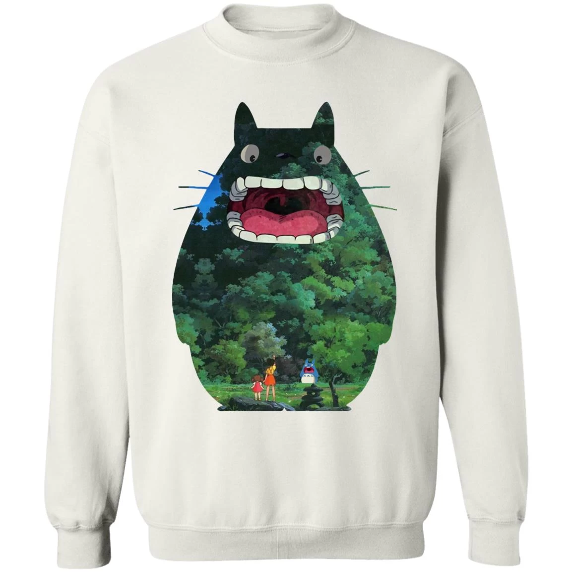Totoro Jungle Color Cutout Sweatshirt 4 Totoro Jungle Color Cutout Sweatshirt - Image 2