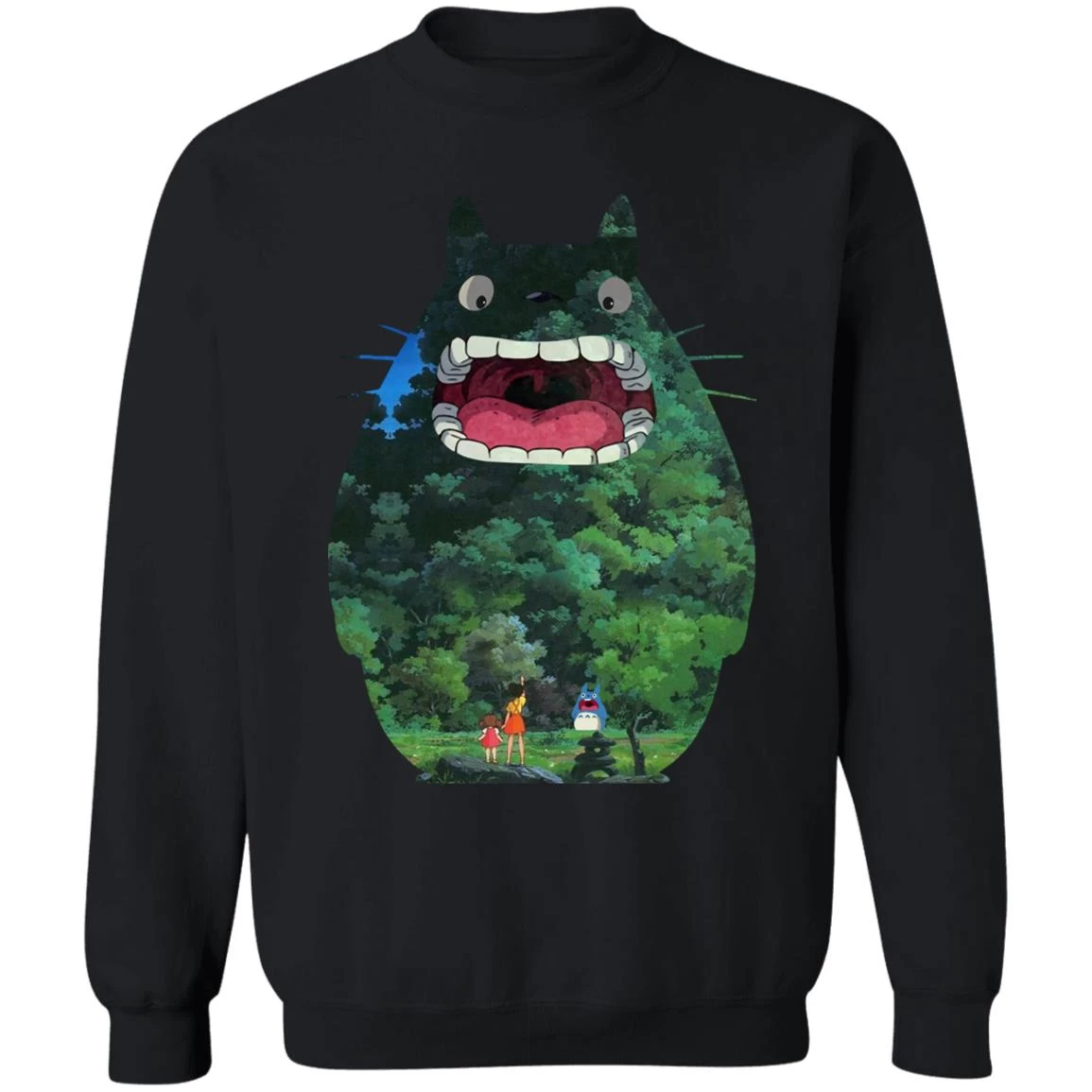 Totoro Jungle Color Cutout Sweatshirt 14 Totoro Jungle Color Cutout Sweatshirt - Image 12