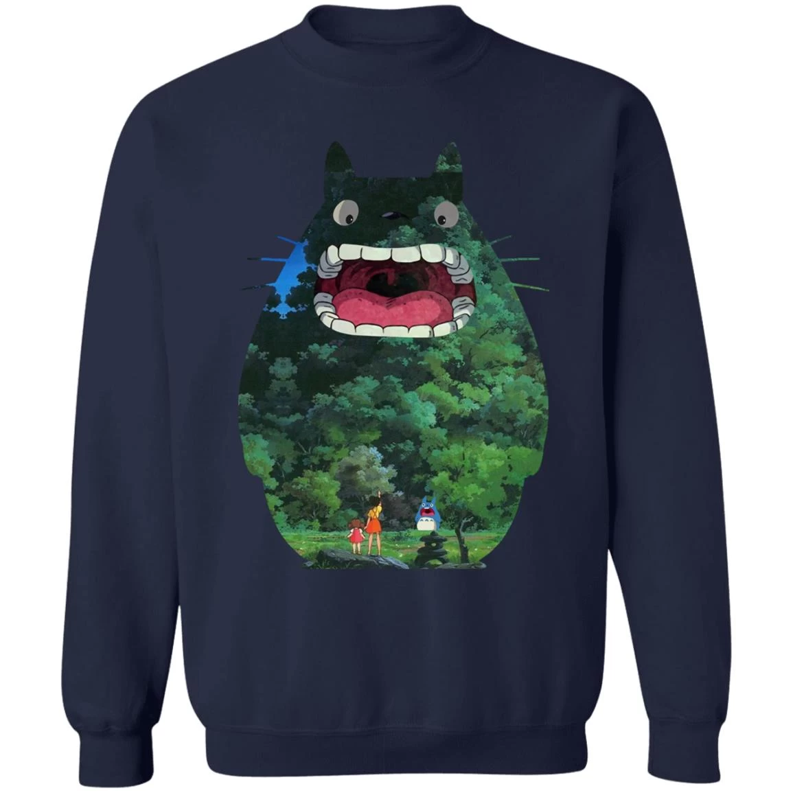 Totoro Jungle Color Cutout Sweatshirt 16 Totoro Jungle Color Cutout Sweatshirt - Image 14