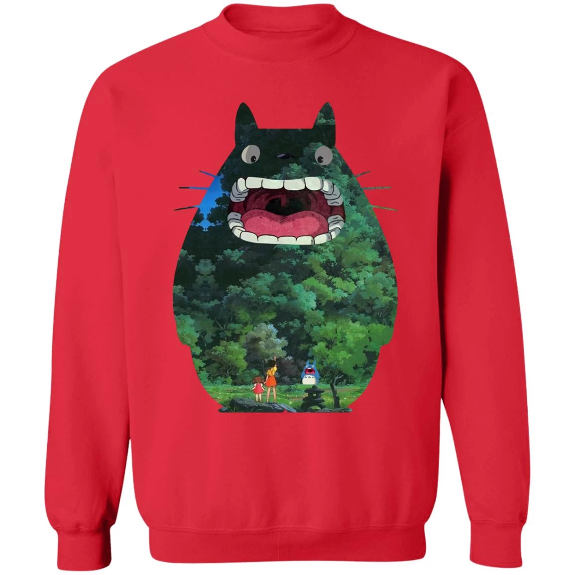 Totoro Jungle Color Cutout Sweatshirt 8 Totoro Jungle Color Cutout Sweatshirt - Image 6