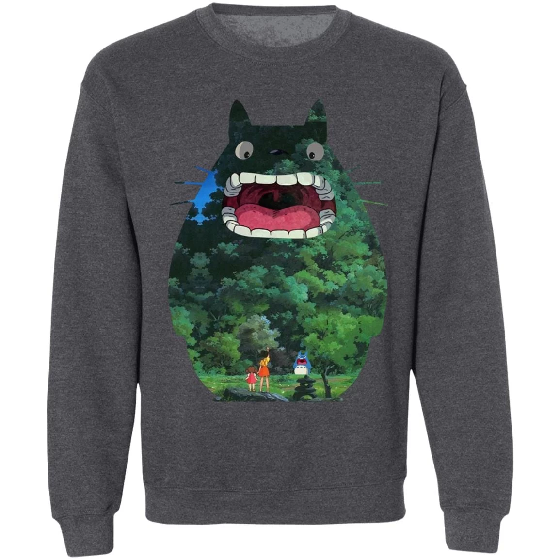 Totoro Jungle Color Cutout Sweatshirt 9 Totoro Jungle Color Cutout Sweatshirt - Image 7