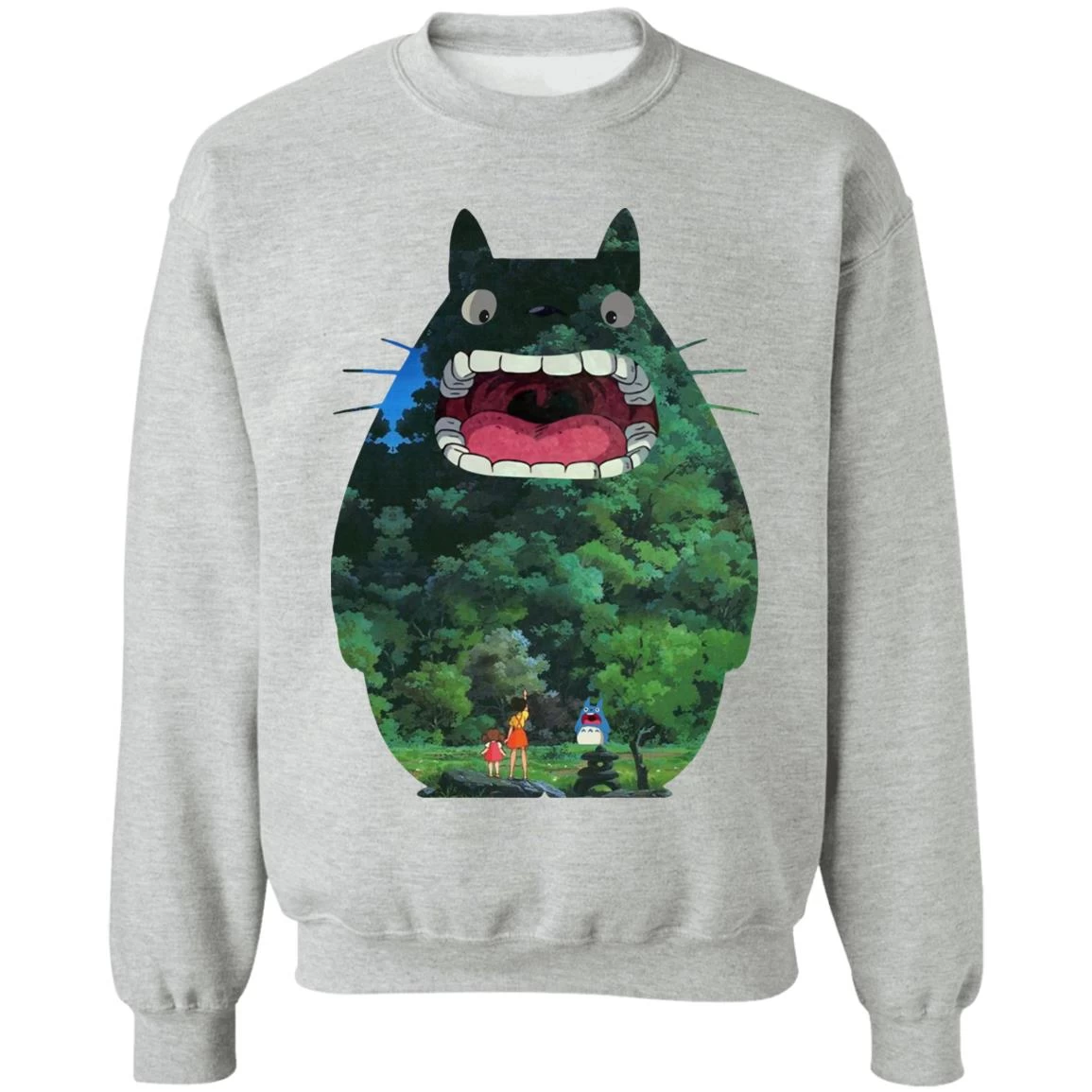 Totoro Jungle Color Cutout Sweatshirt 3 Totoro Jungle Color Cutout Sweatshirt