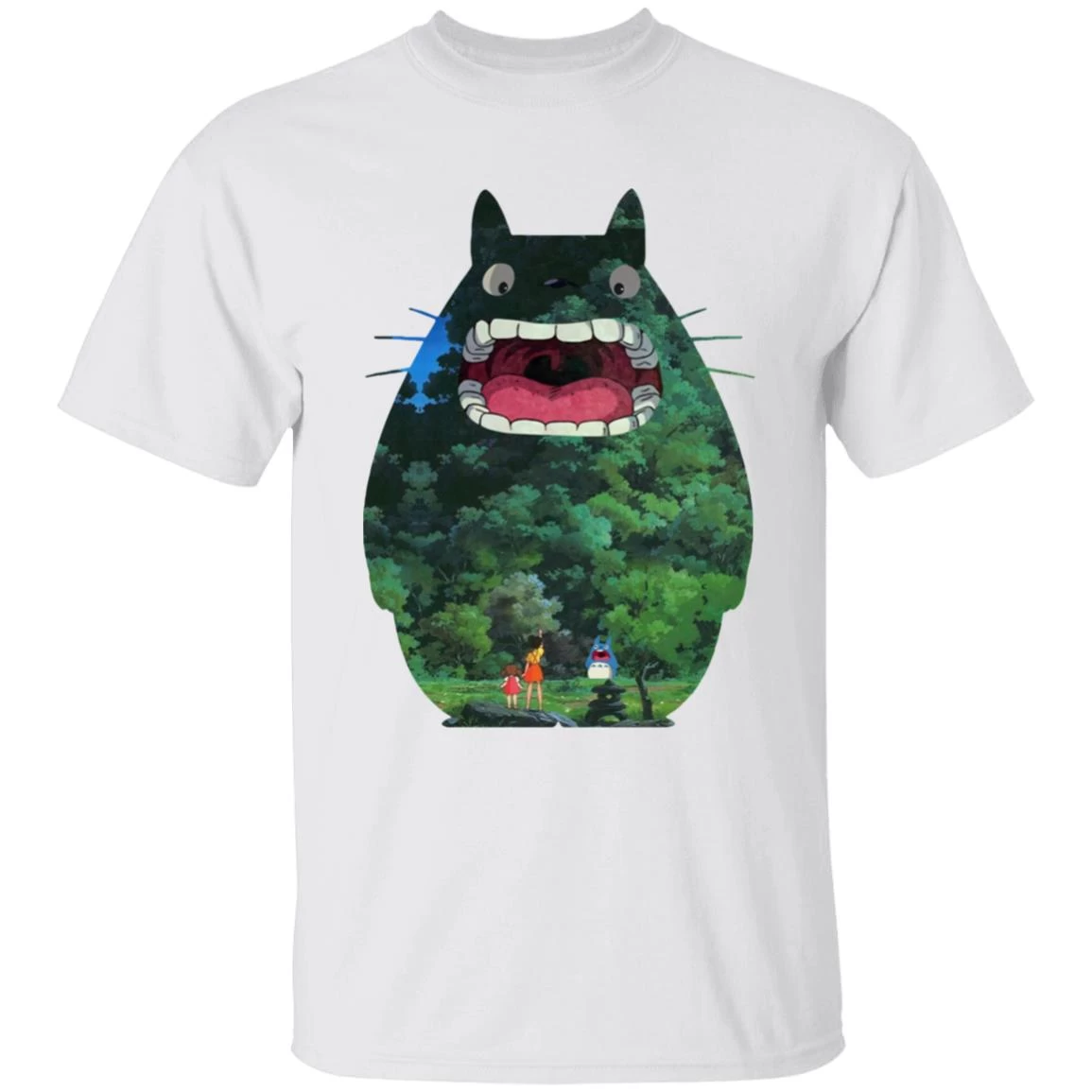 Totoro Jungle Color Cutout T Shirt 4 Totoro Jungle Color Cutout T Shirt - Image 2